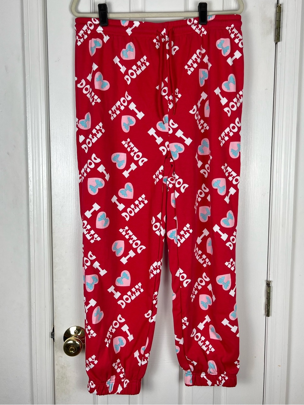 I Love Dolly All Over Print Jogger Sleep Lounge Pants Women’s XXL Dolly Parton